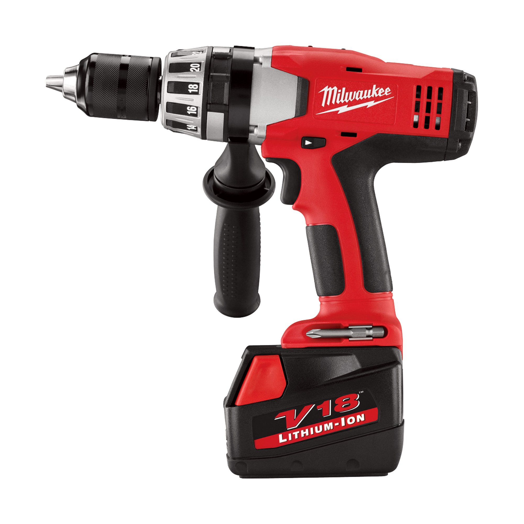 Milwaukee Hammer Driver/Drill Kit — V18, 1/2in., Model# 0824-24